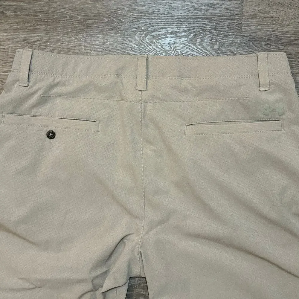 Under Armour Men’s Vented Golf Pants 38x32 Khaki Performance Stretch Athletic​